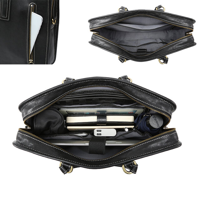 ブリーフケース 防水 メンズ 本革 レザー 大容量 a4対応 PC 通勤