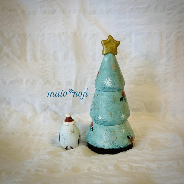 シマエナガのサンタさん & ひいらぎのクリスマスツリー マトリョーシカ