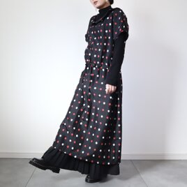 着物リメイク○浴衣のAラインワンピース・後ろあき（ヤツデ・M