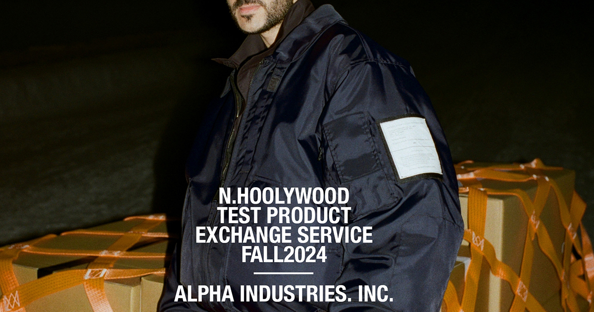 N.HOOLYWOOD TEST PRODUCT EXCHANGE SERVICE × ALPHA INDUSTRIESの