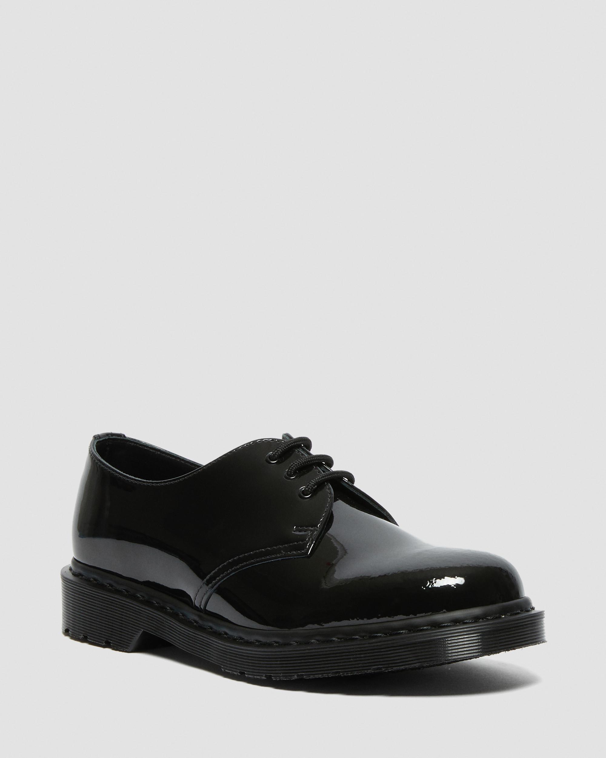1461 Made in England Mono Patent Leather Oxford Shoes in Black