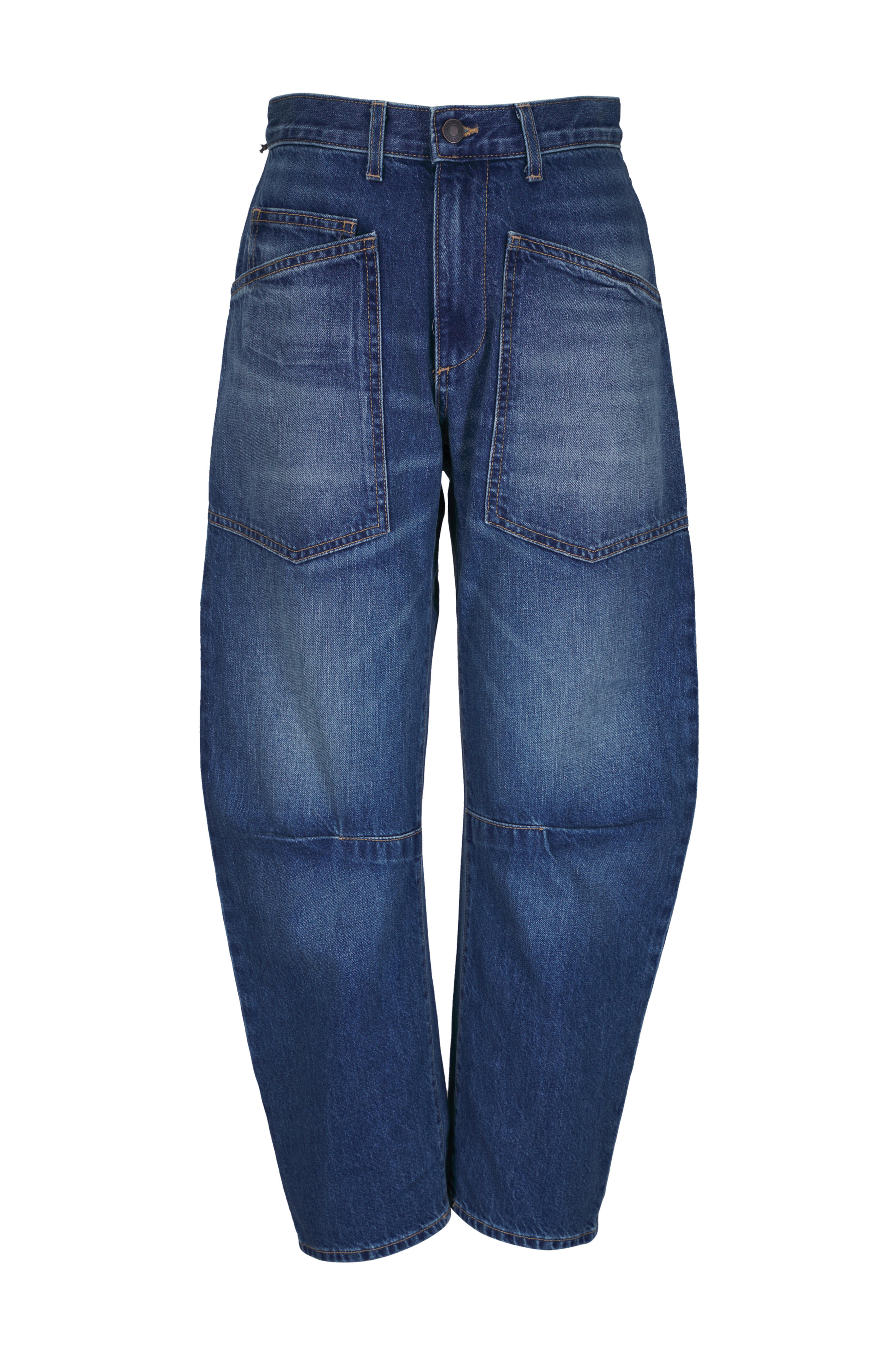 Nili Lotan - Shon Bedford Wash Cotton Curved Denim Pant