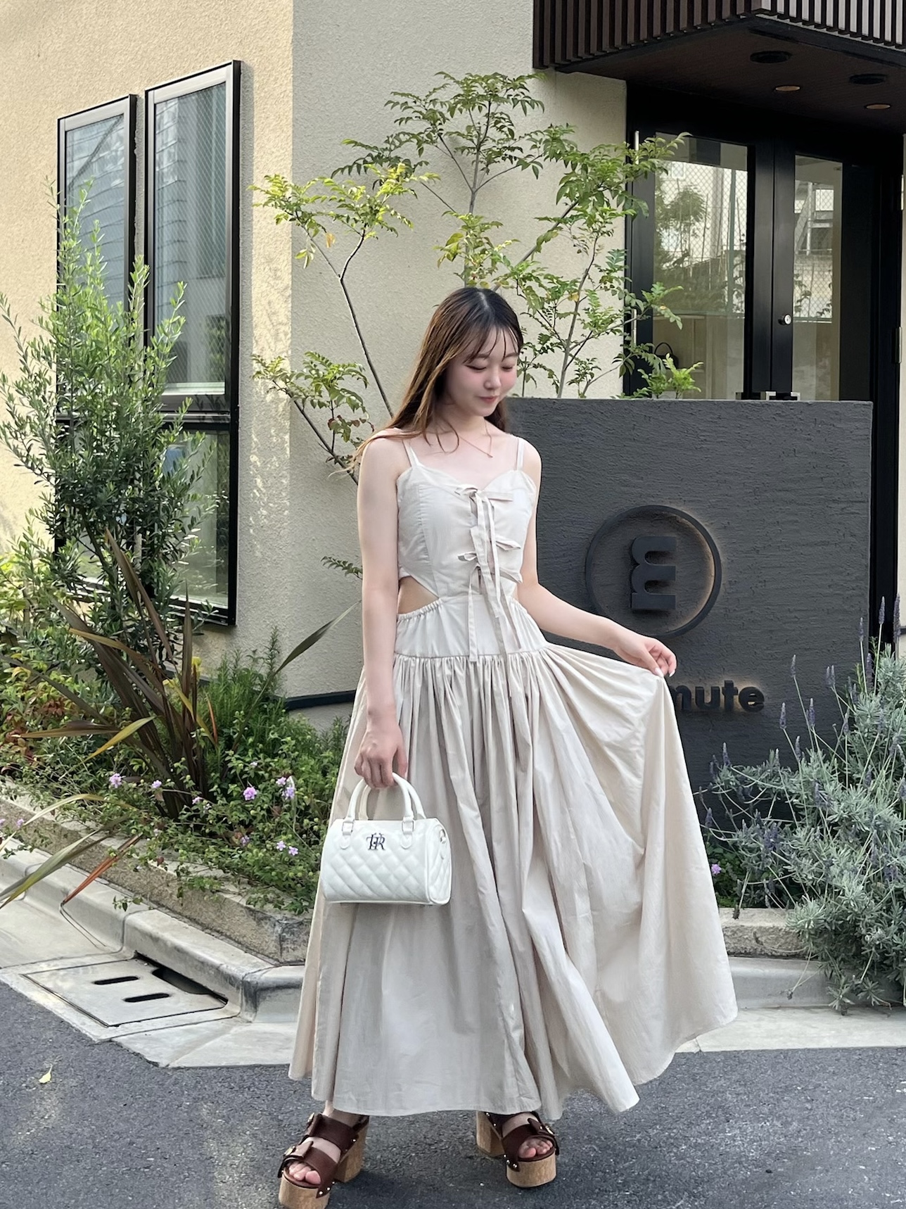 ribbon slit summer one-piece | ファッション通販サイト NUGU