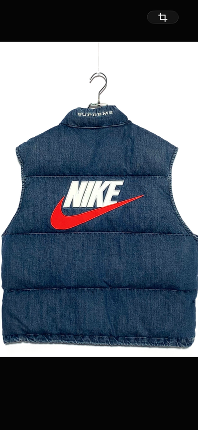 Supreme x Nike Denim Puffer Vest 