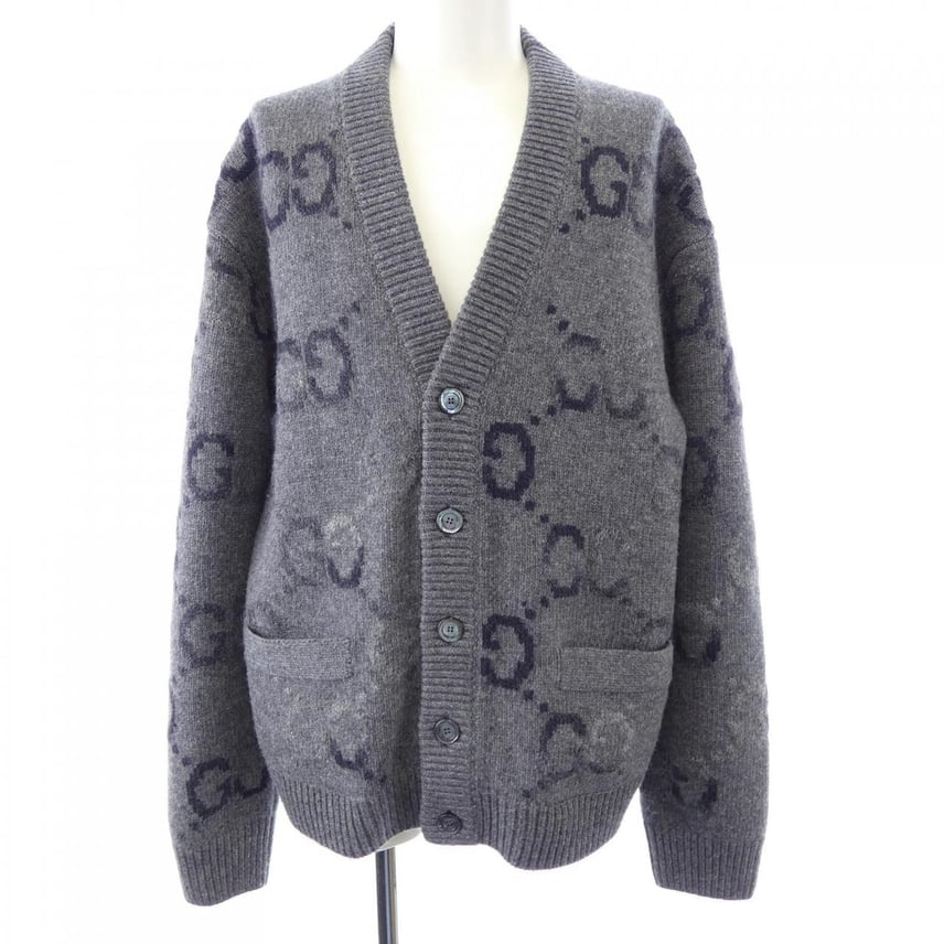 C (やや傷や汚れあり)】グッチ GUCCI GGインターシャウール