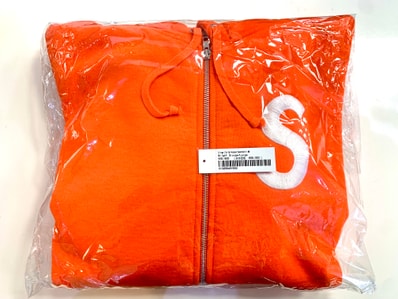 Supreme S Logo Zip Up Hooded Sweatshirt 