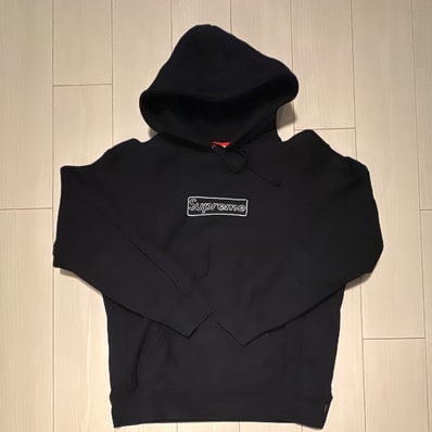 Supreme KAWS Chalk Logo Hooded Sweatshirt 