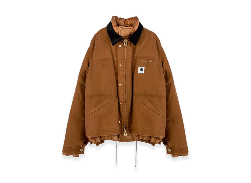 sacai x Carhartt WIP Washed Duck Puffer Jacket Mens 