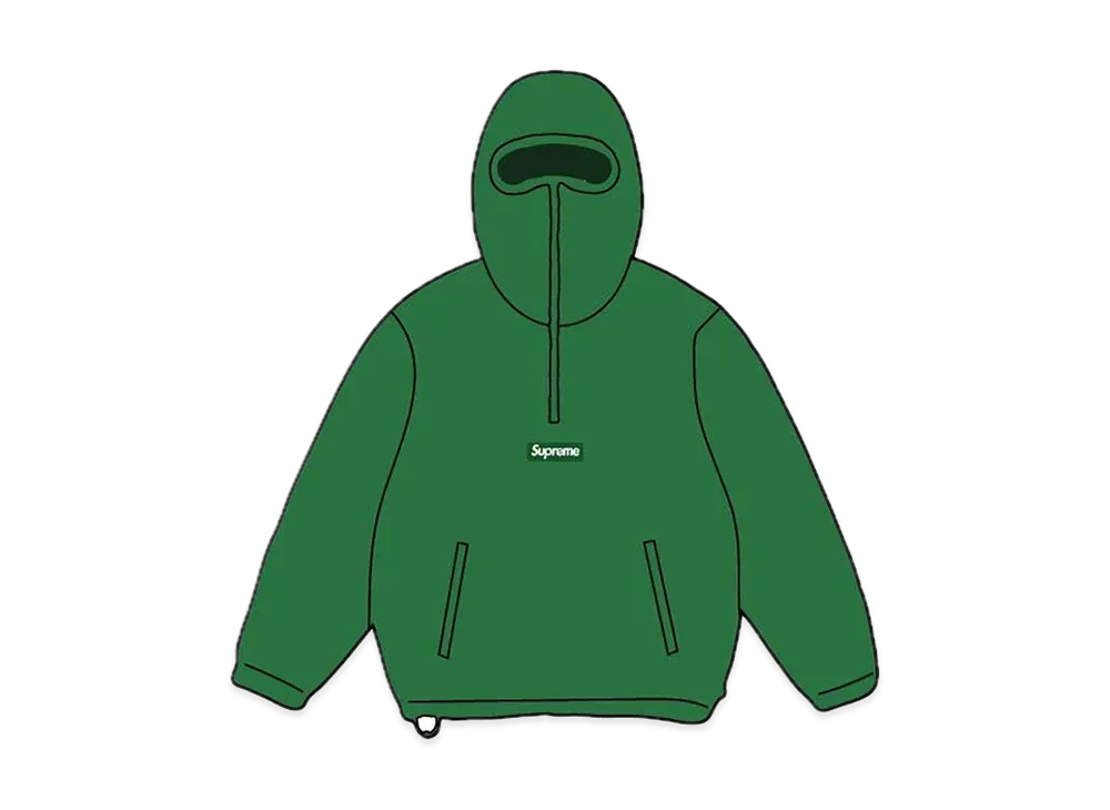 Supreme Polartec Facemask Half Zip Hooded Sweatshirt 