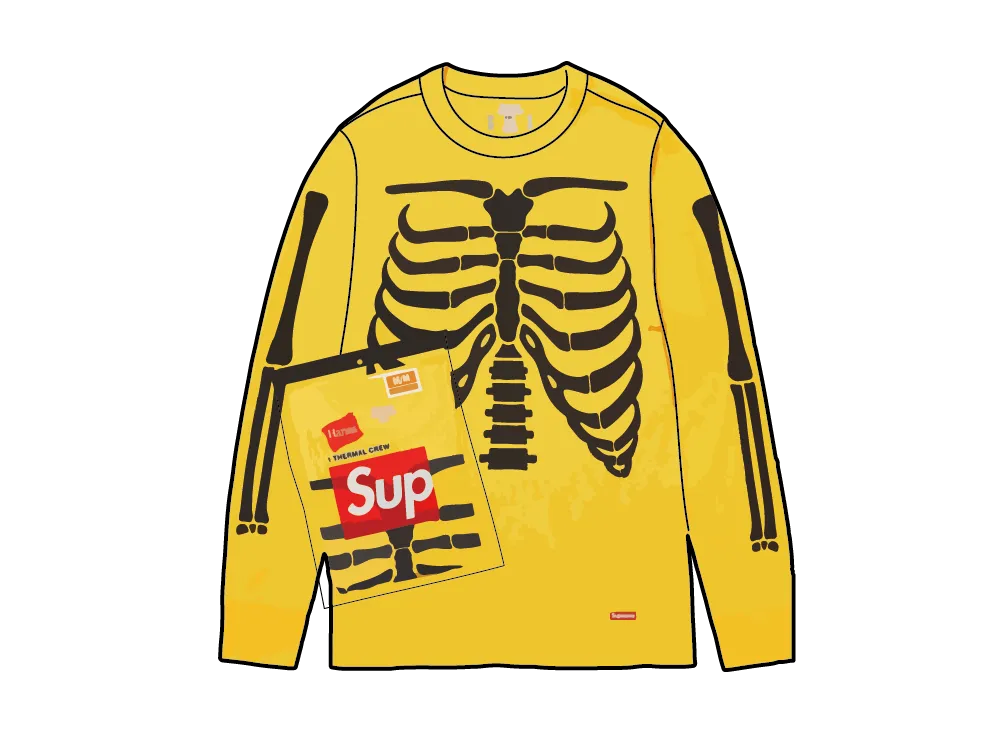 Supreme x Hanes Bones Thermal Crew (1 Pack) (25FW) 