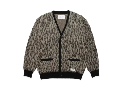 WACKO MARIA Leopard Mohair Knit Jacquard Sweater 