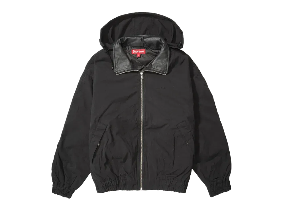 Supreme Leather Collar Utility Jacket 