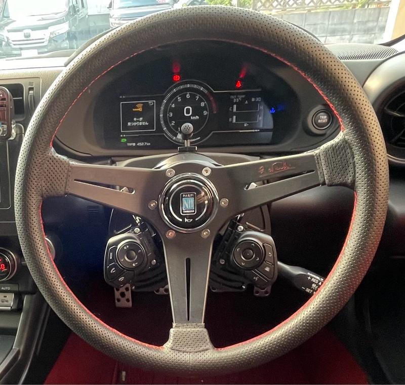 Nardi ステアリングホイール ブラックレザー33パイ中古当時物