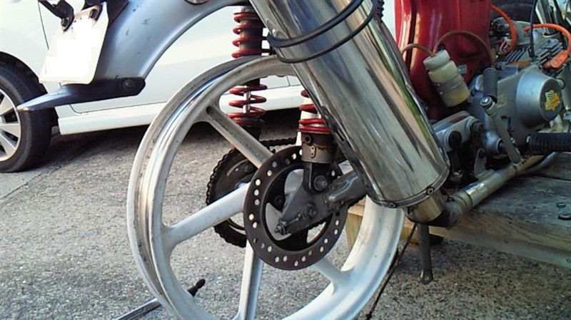 NS-1リヤホイール リヤディスク化へ向けて （ホンダ ベンリィ CL50）by