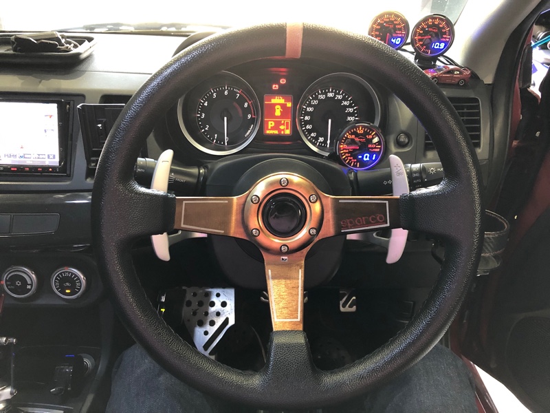 ステアリング交換(社外→純正)（三菱 ランサーエボリューションX・CZ4A