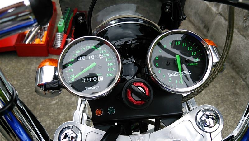 タケガワ ブラック＆グリーンメーター のパーツレビュー | モンキー