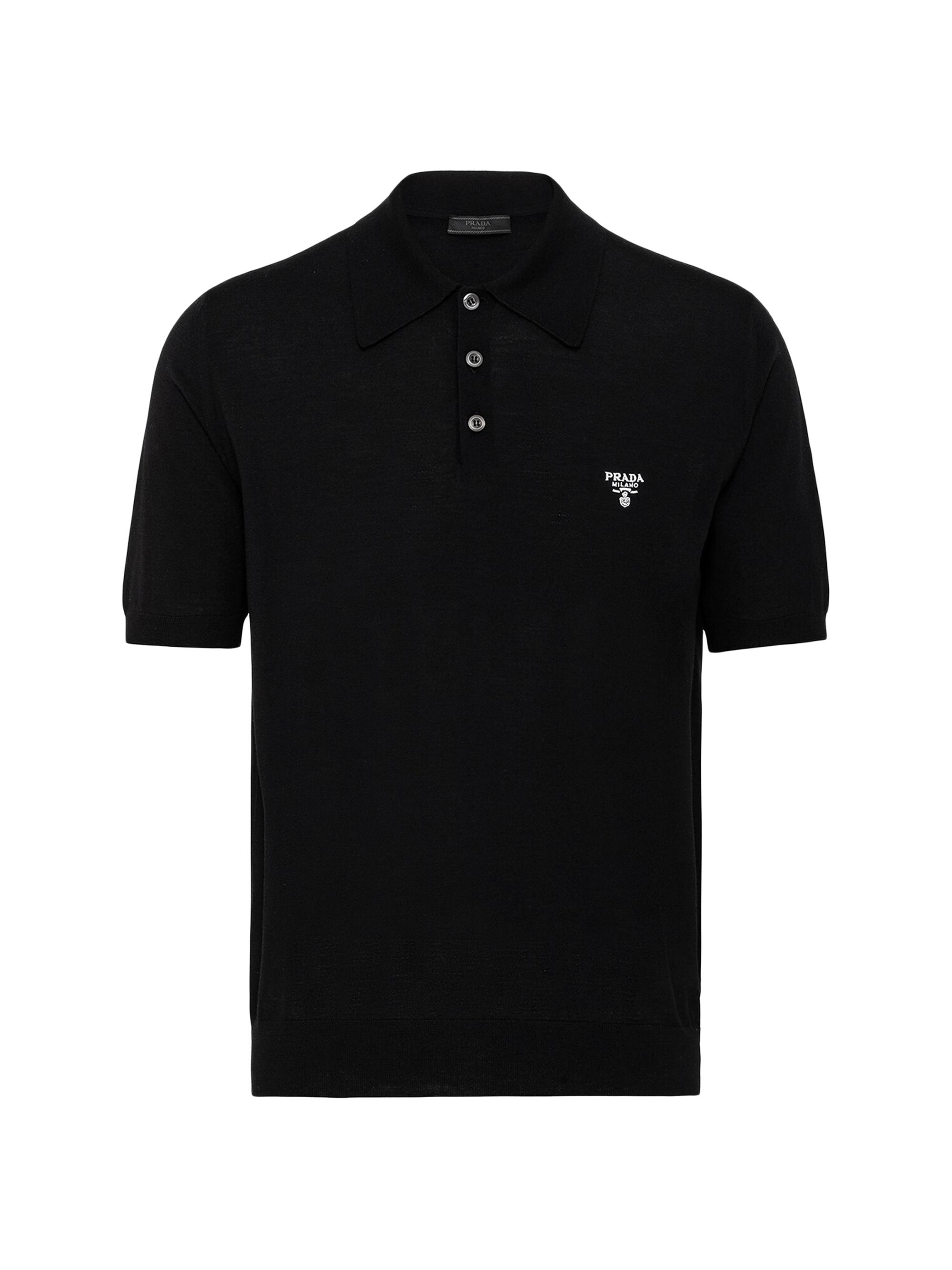 Prada Piqué Polo Shirt with Re-Nylon Details | Saks Fifth Avenue