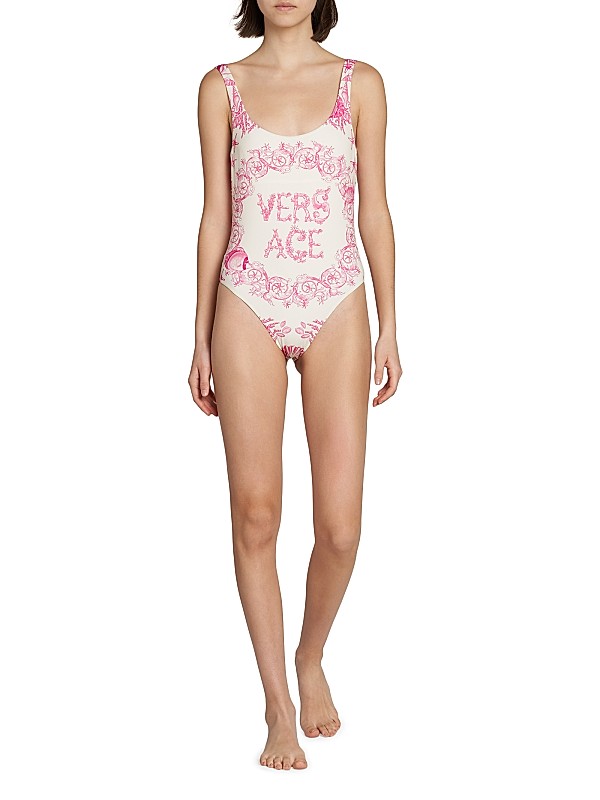 Versace Underwater Barocco Stretch One-Piece Swimsuit | Saks Fifth