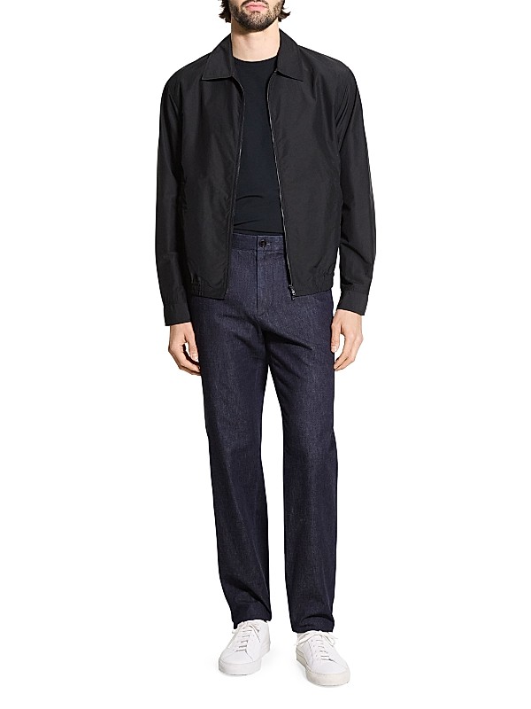 Theory Cotton-Blend Zip-Up Blouson Jacket | Saks Fifth Avenue