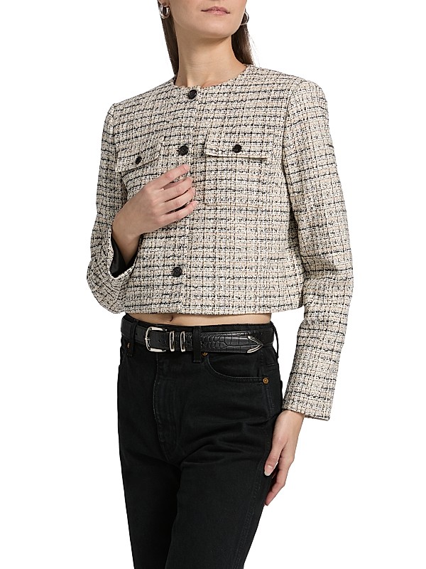 Theory Pocket Cardigan Tweed Jacket | Saks Fifth Avenue