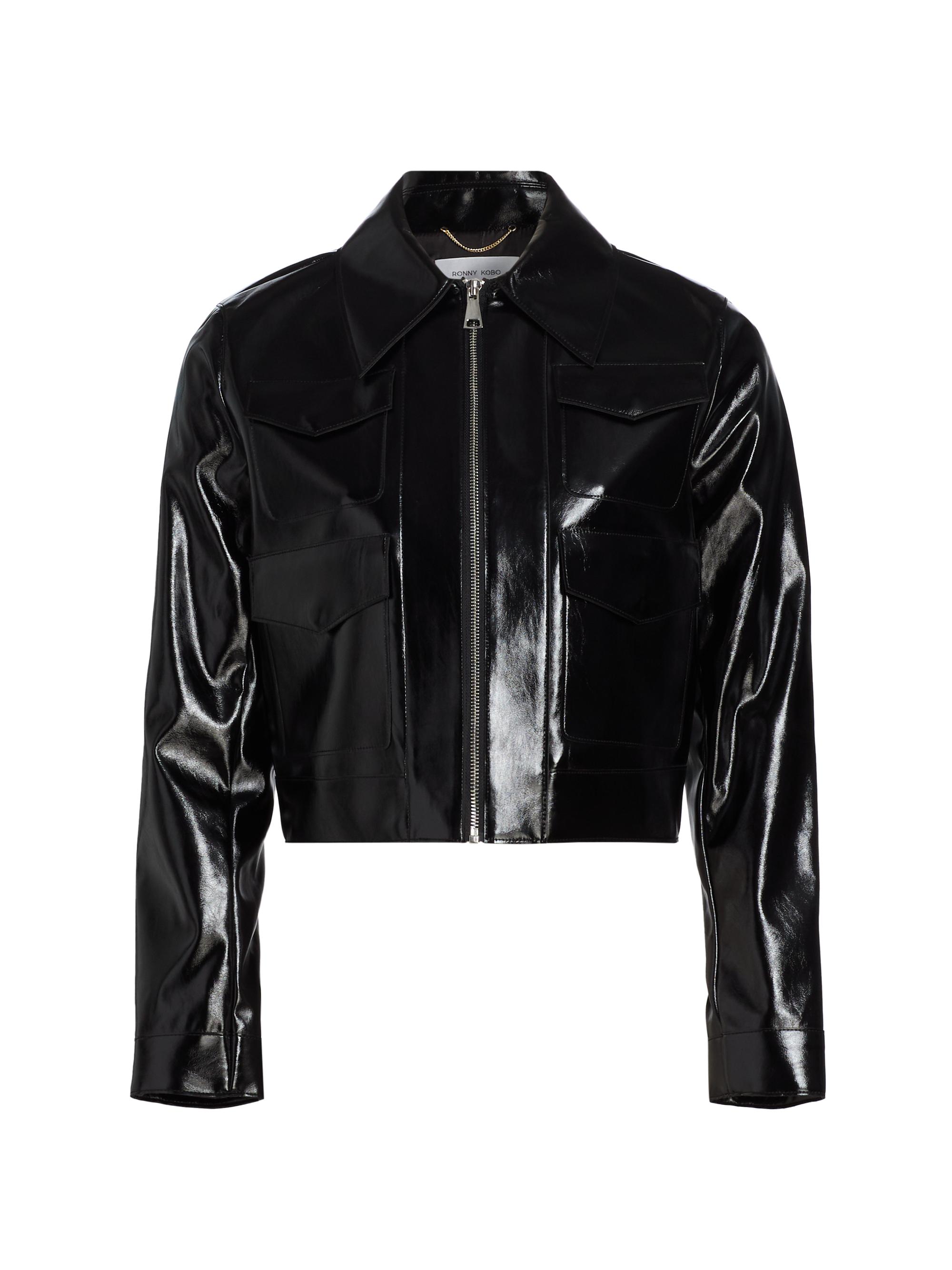Vince Leather Zip-Front Crop Jacket | Saks Fifth Avenue