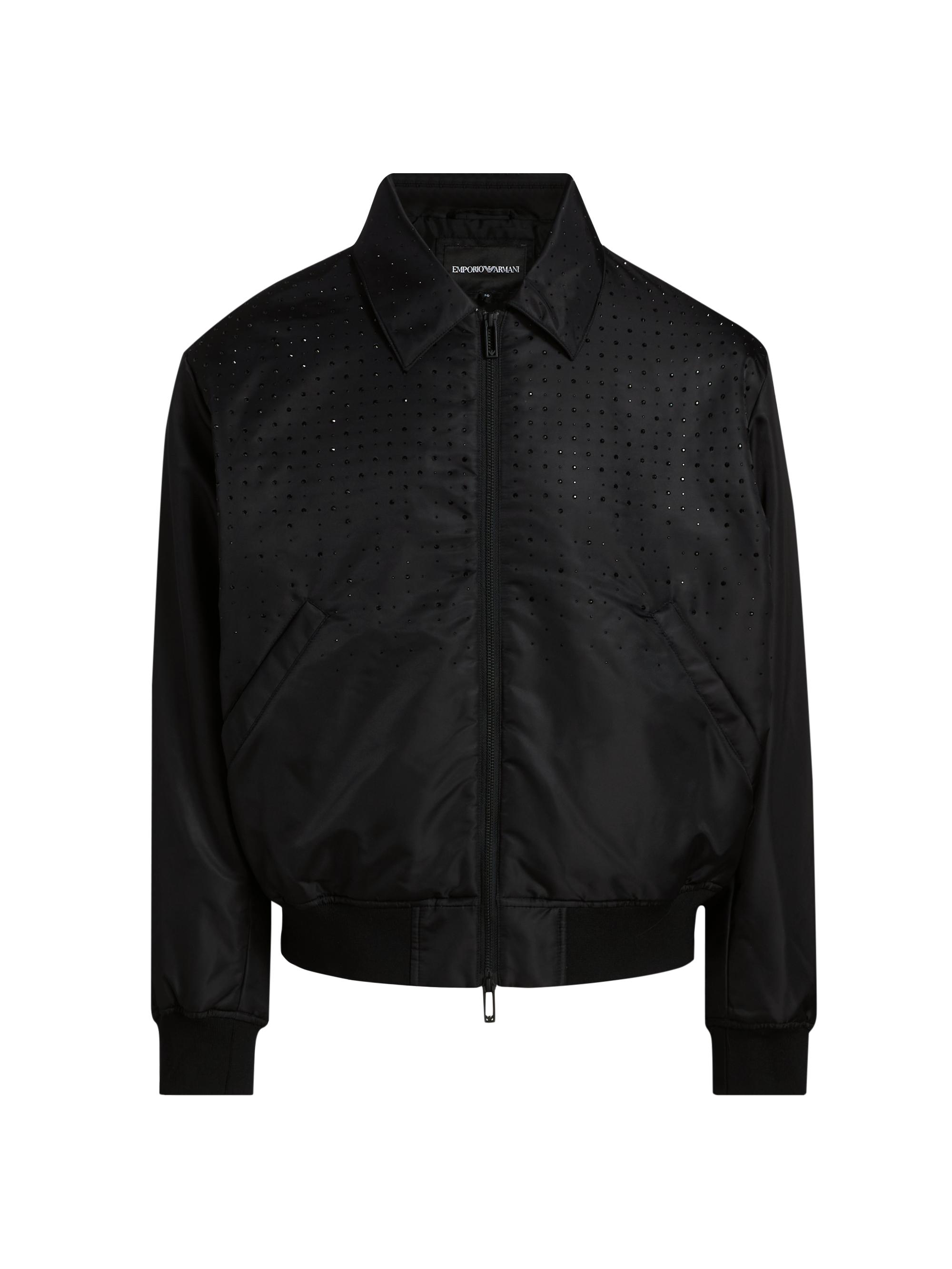 Giorgio Armani Suede Knit Full-Zip Jacket | Saks Fifth Avenue