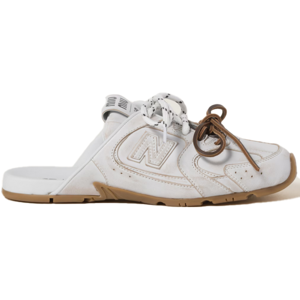 New Balance x Miu Miu Open Back White Shoes - E-SEVEN STORE