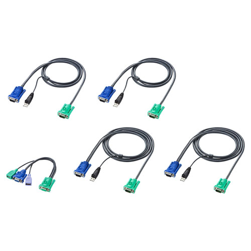 SW-KVM4LUN2【パソコン自動切替器（4:1）】1組のUSBキーボード・USB