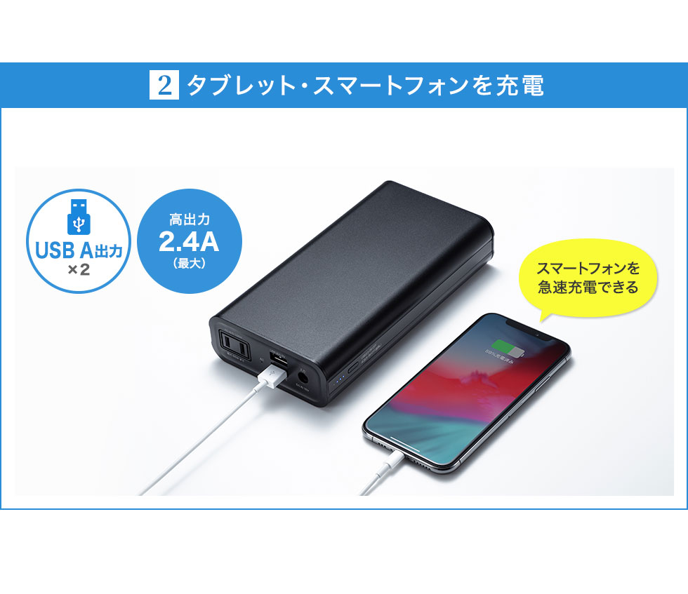 BTL-RDC16MG【モバイルバッテリー（AC・USB出力対応・マグネットタイプ