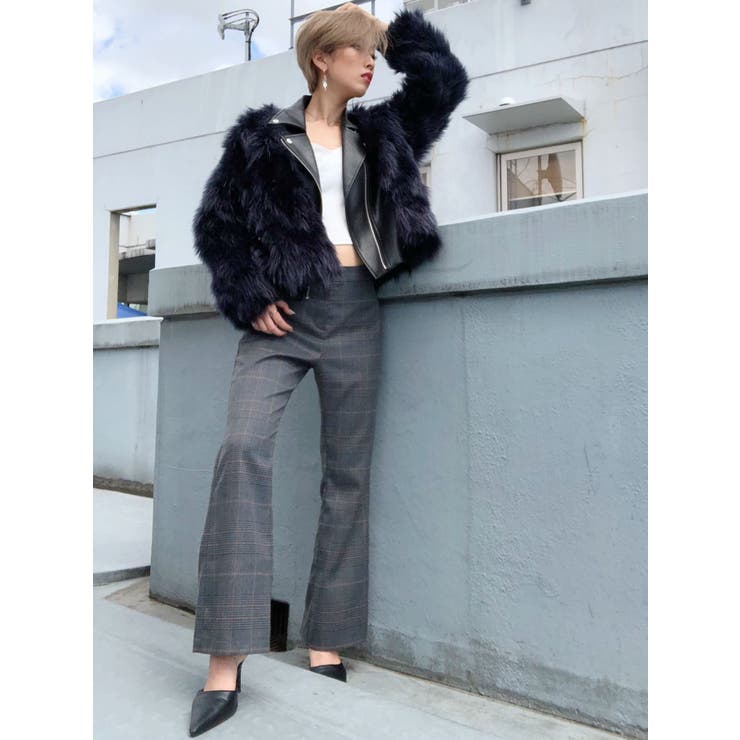 レイヤードエコファーライダースジャケット[品番：MKSW0026355]｜GYDA