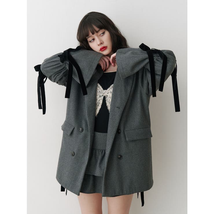 BIGリボンジャケットコート[品番：MKSW0061401]｜jouetie（ジュエティ