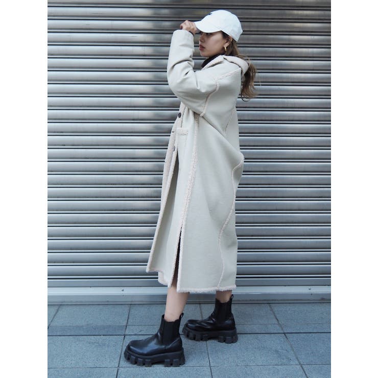 リバーシブルボアロングコート[品番：MKSW0040266]｜EVRIS（エブリス