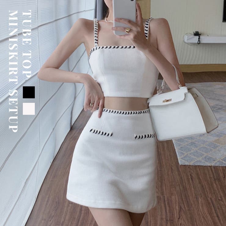 キャミソール ミニスカート セットアップ[品番：II000010017