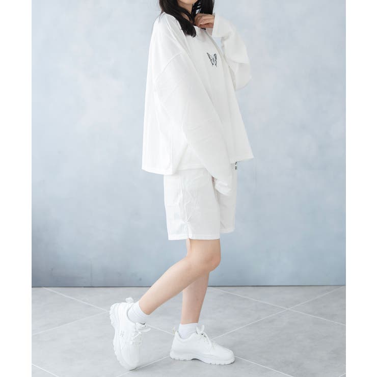 ロンT ショートパンツ 上下セット セットアップ[品番：NELW0002000