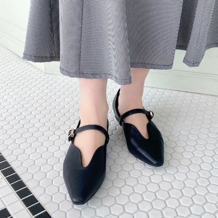 ベルトデザインフラットパンプス/45302[品番：ORTS0008824]｜ORiental