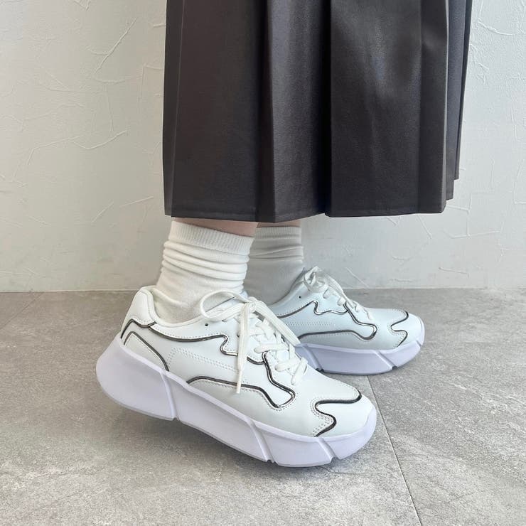 メタリックライン厚底スニーカー/OT3727[品番：ORTS0003941]｜ORiental