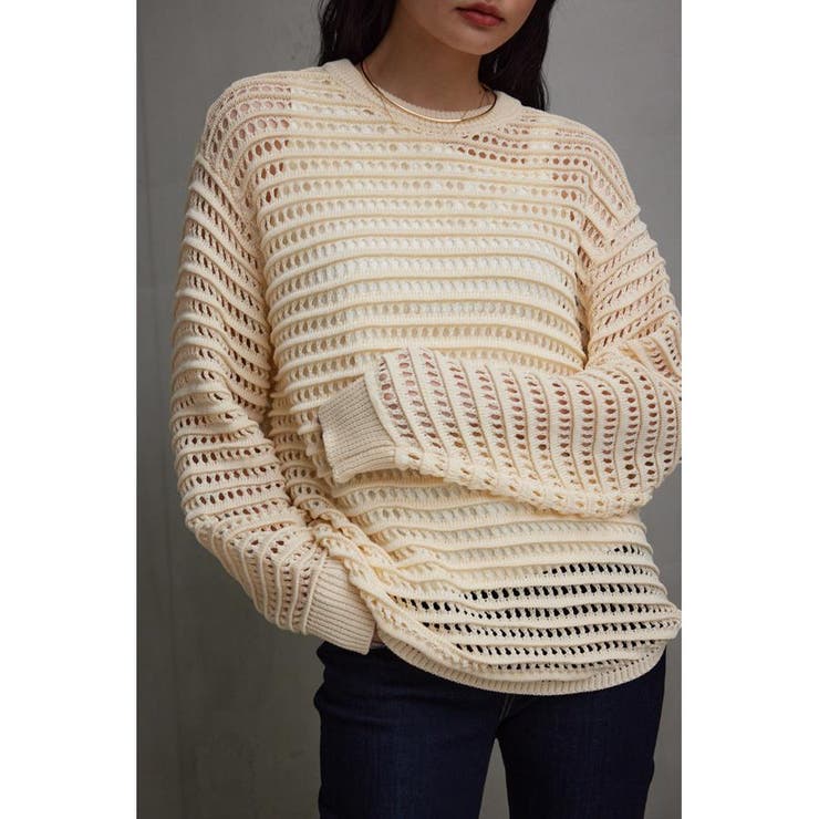 メッシュニットセットトップス[品番：AZLW0021210]｜AZUL BY MOUSSY
