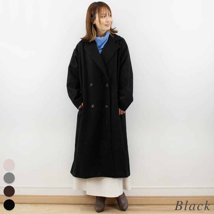 フェイクウールダブルチェスターコート[品番：ACTW0004064]｜A.NATALY