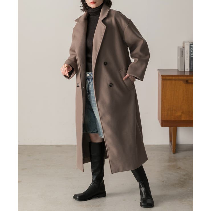 ダブルチェスターロングコート チェスターコート ロングコート[品番