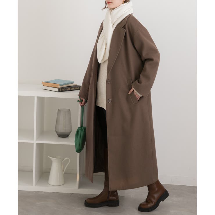 ウールタッチ チェスターロングコート[品番：ADEW0003823]｜ad thie