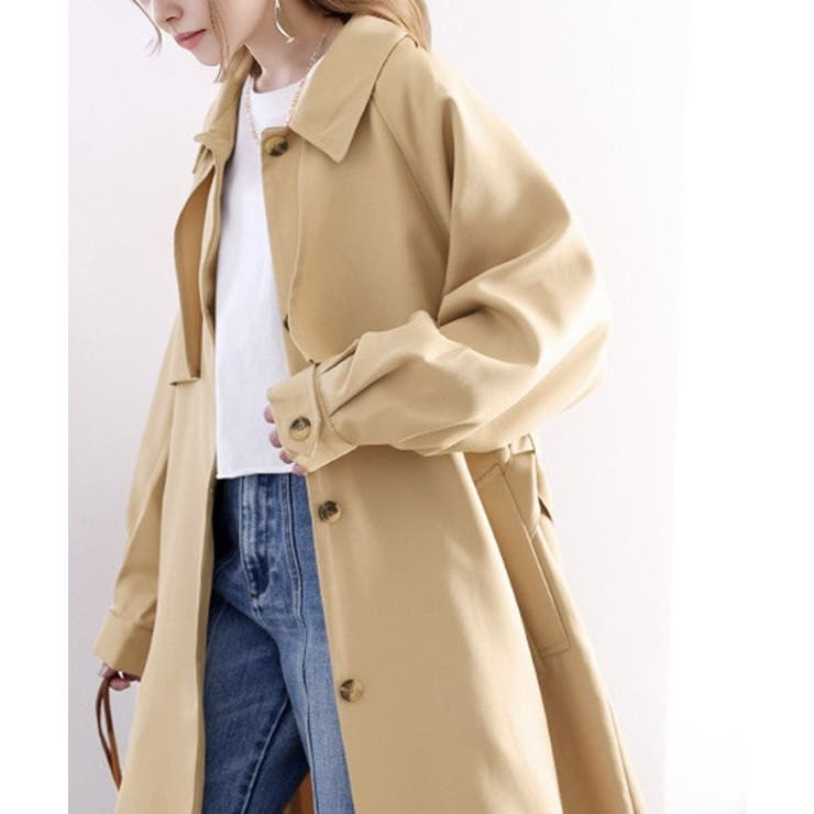 大人レトロ降臨。2wayビッグカラーボリュームスリーブトレンチコート