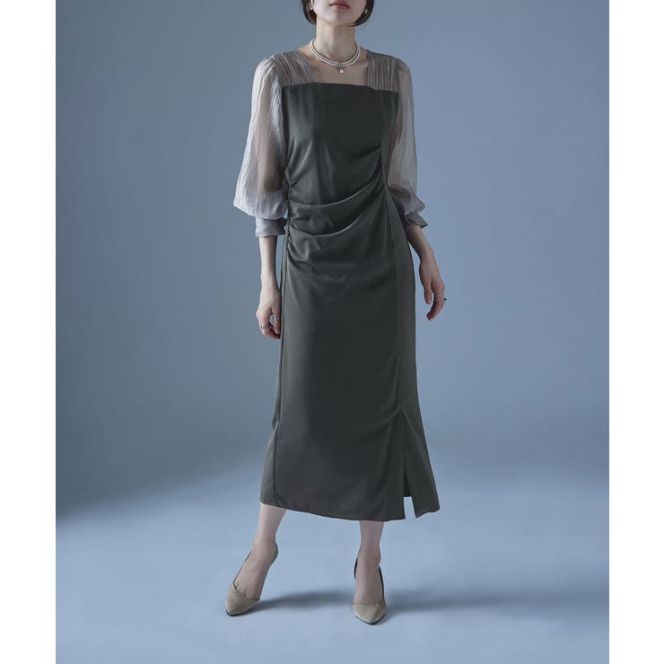 etoll エトル ドレープデザインIラインドレス[品番：FT000009316