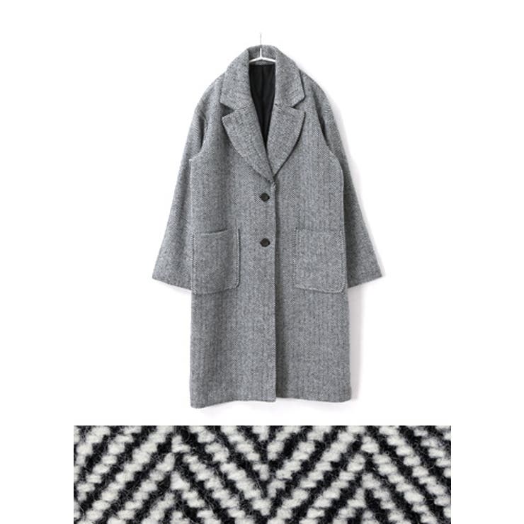 大人のトレンドアイテム！ヘリンボーン チェスターコート ツイード