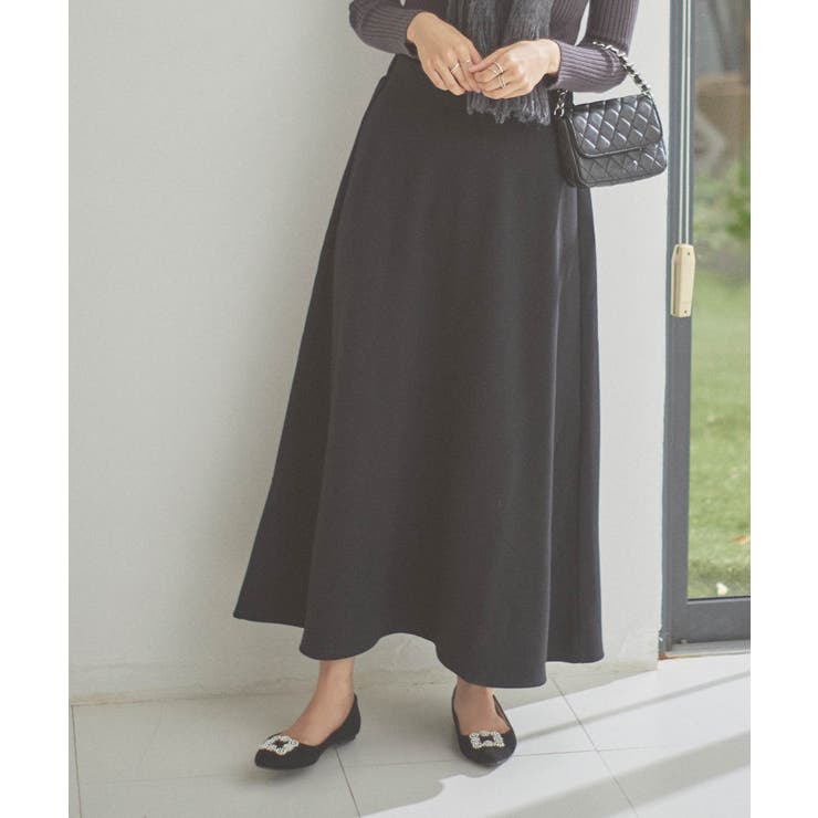 ぬく盛り] ボリュームフレアマキシスカート［M786］[品番：KO000011805