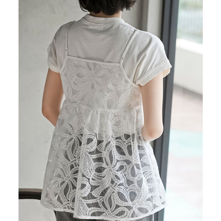 フロントリボンレースキャミソール[品番：RPSW0003569]｜rps（アール