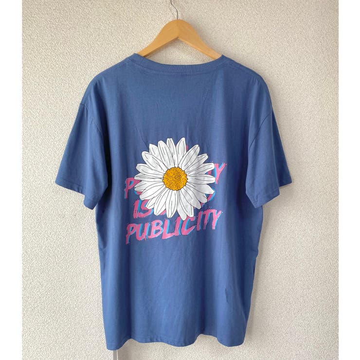 フラワー柄バックプリントTシャツ オーバーサイズ 花柄[品番