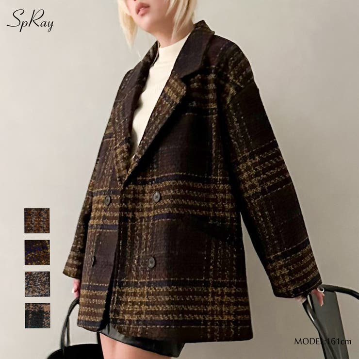 裏キルトエコウールチェックジャケット[品番：SPRW0009933]｜SpRay