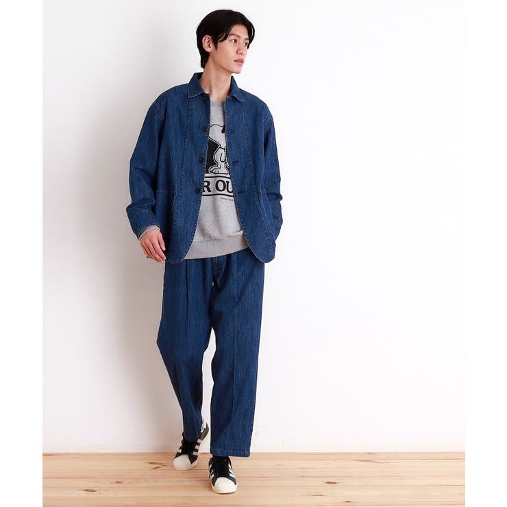 綿麻デニムカバーオール セットアップ可[品番：WRDW0215450]｜THE SHOP