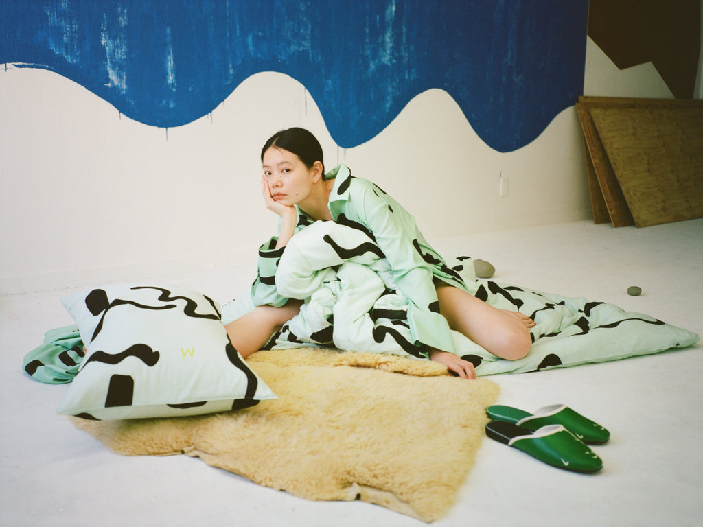 thanks sea duvet cover (ダブル)(ミント×ブラック) – pamm.officialstore