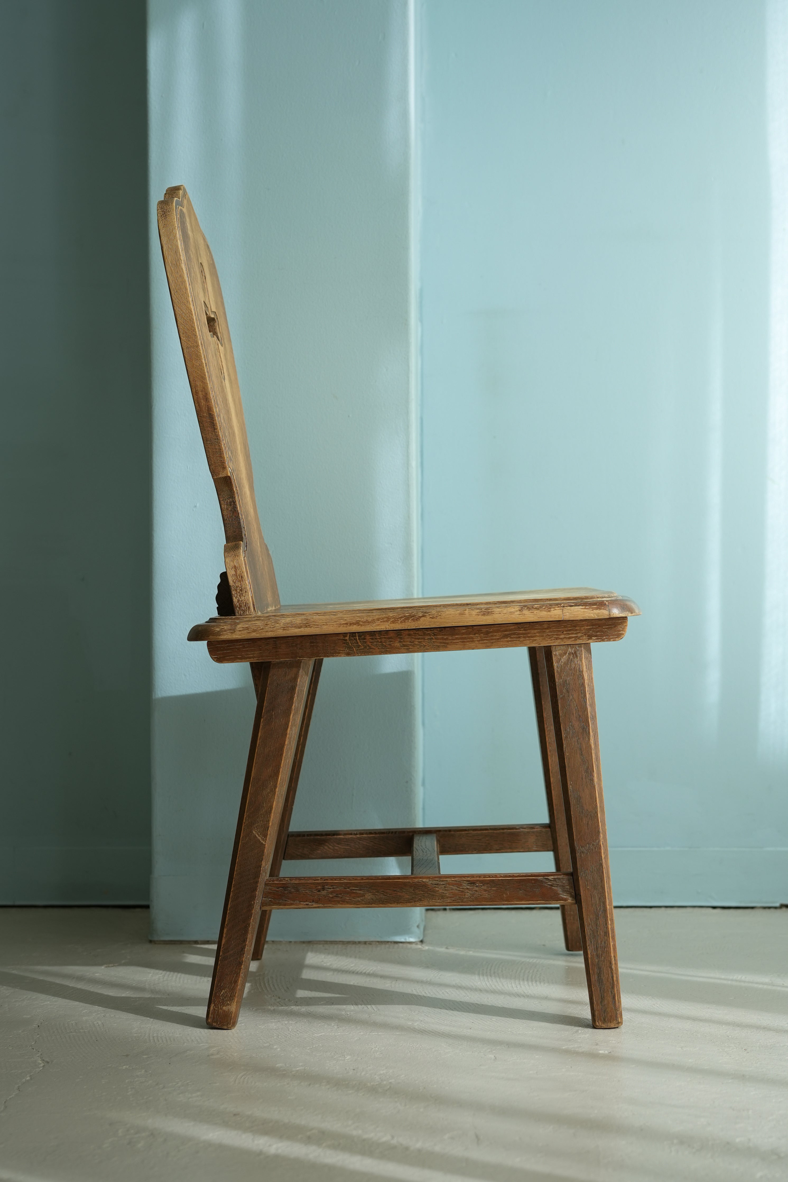 ヴィンテージ ホールチェア オーク材 椅子/Vintage Wooden Hole Chair
